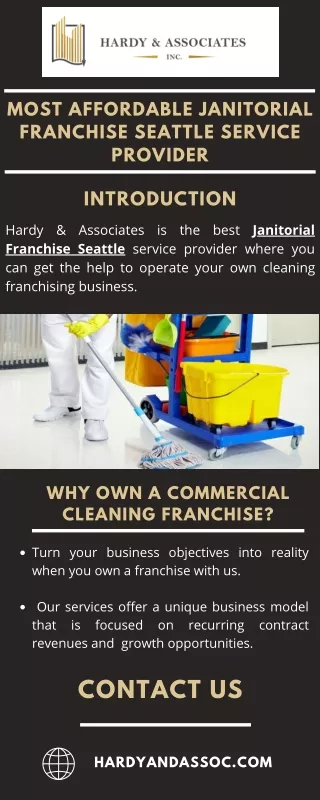 Most Affordable Janitorial Franchise Seattle Service Provider - Hardy & Associates