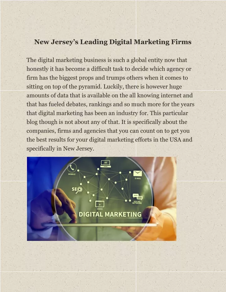 new jersey s leading digital marketing firms