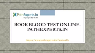 book blood test online pathexperts in