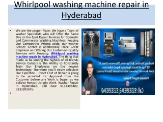 Whirlpool Single Door Refrigerator Service Center in Secunderabad