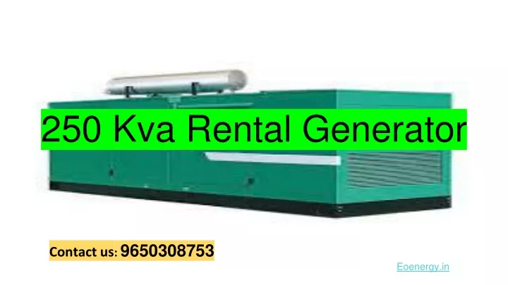 250 kva rental generator
