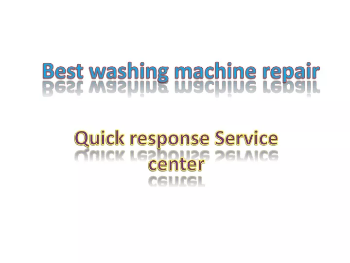 best washing machine repair
