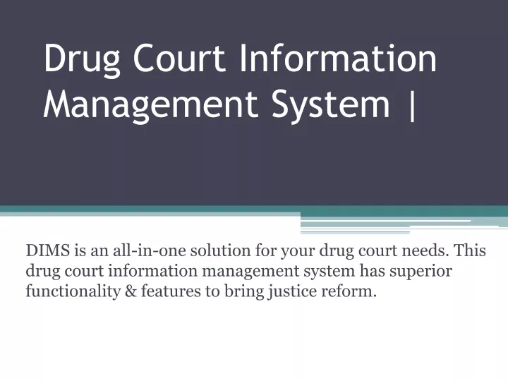 drug court information management system