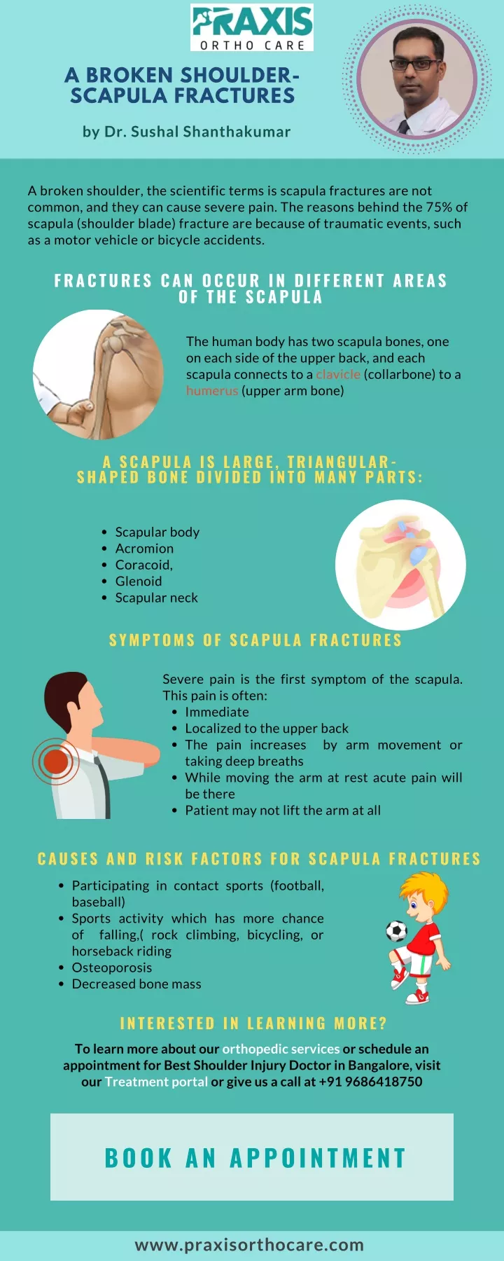 a broken shoulder scapula fractures