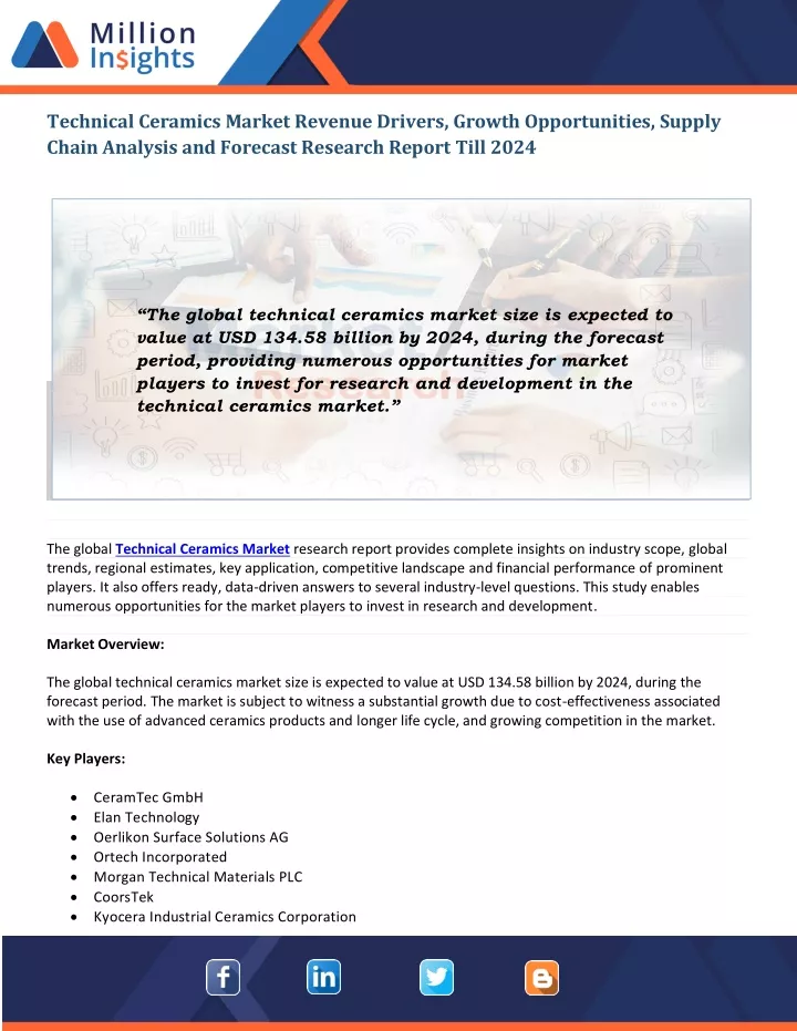 technical ceramics market revenue drivers growth