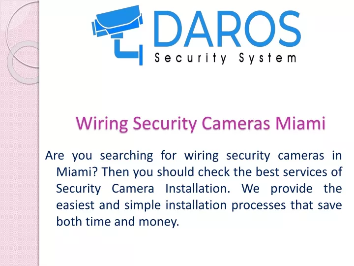wiring security cameras miami