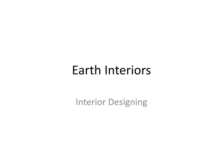earth interiors