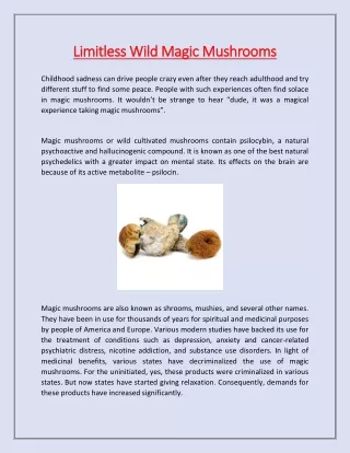 limitless wild magic mushrooms limitless wild