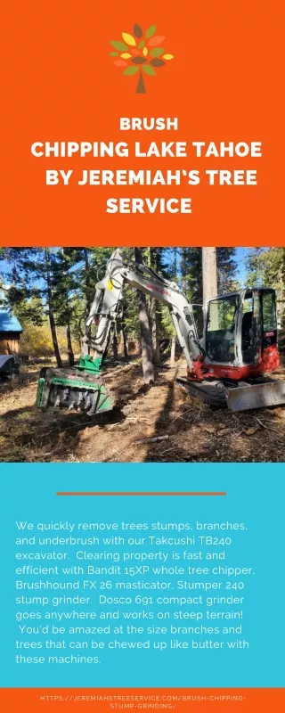 Brush chipping lake tahoe by Jeremiah’s Tree Service