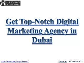 Get Top-Notch Digital Marketing Agency in Dubai!