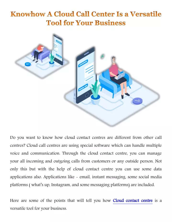 do you want to know how cloud contact centres
