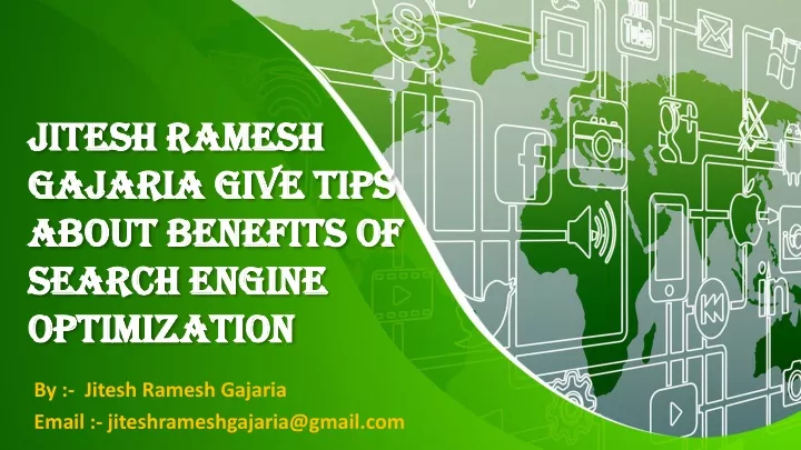jitesh ramesh gajaria give tips about benefits of search engine optimization