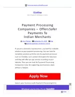 Payment Processing Companies Offers Safer Payments To Indian Merchants - slide 1