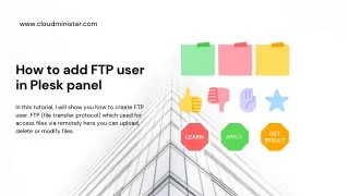 How to add FTP user in Plesk panel