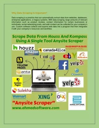 Scrape Data From Houzz and Kompass Using A Single Tool Anysite Scraper