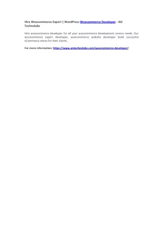 hire woocommerce expert wordpress woocommerce