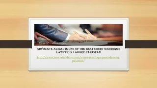 Get the procedure of court marriage in Pakistan