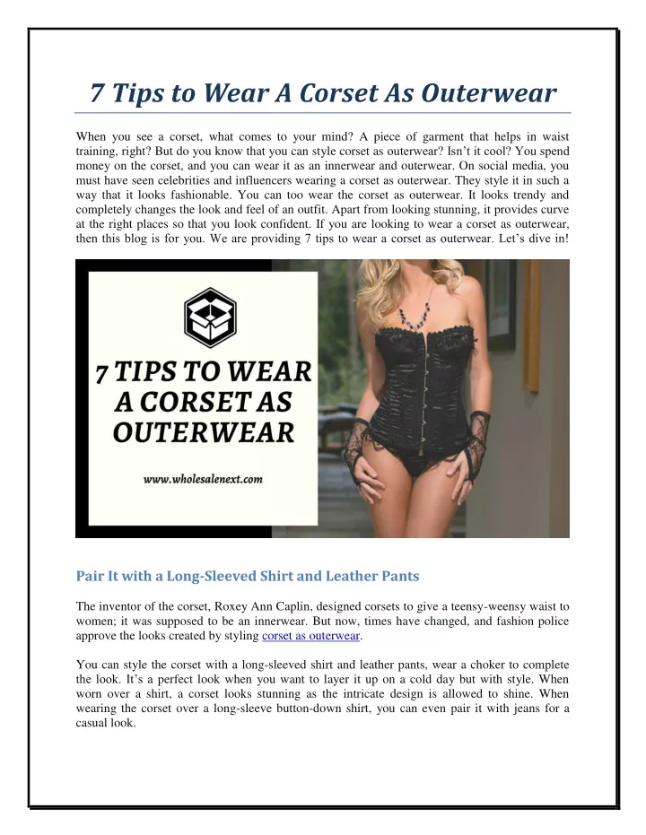 7 tips to wear a corset as outerwear