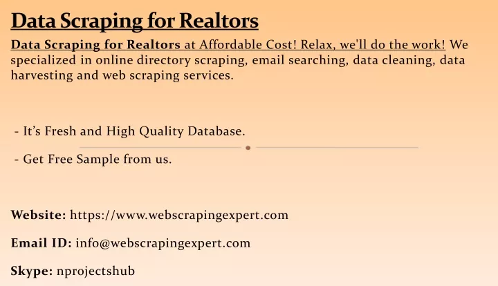 data scraping for realtors