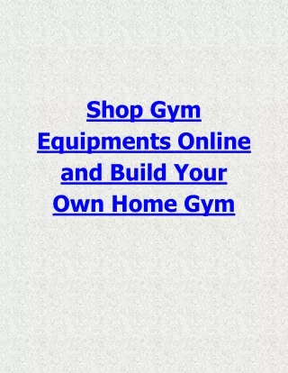 Shop Gym Equipments Online In Mauritius - K1 Sport