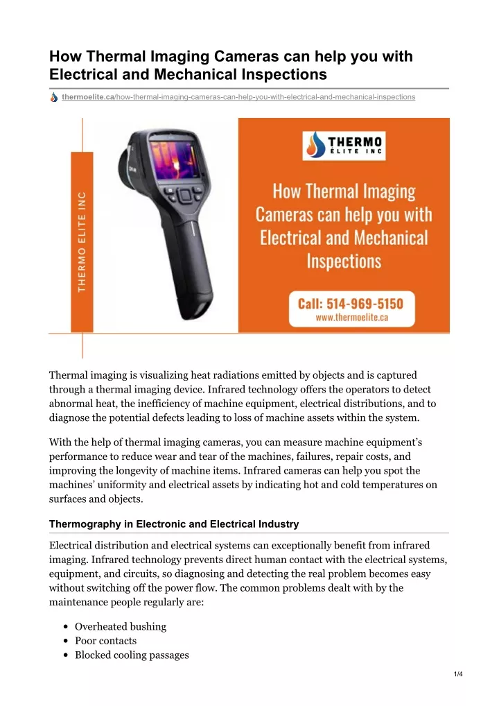 how thermal imaging cameras can help you with