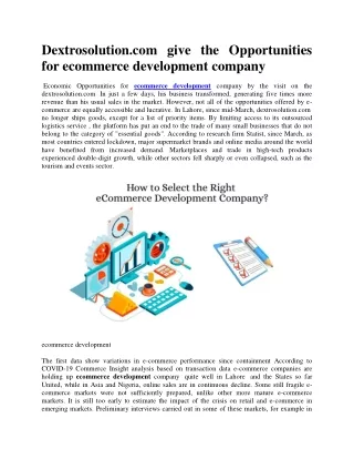 dextrosolution com give the opportunities