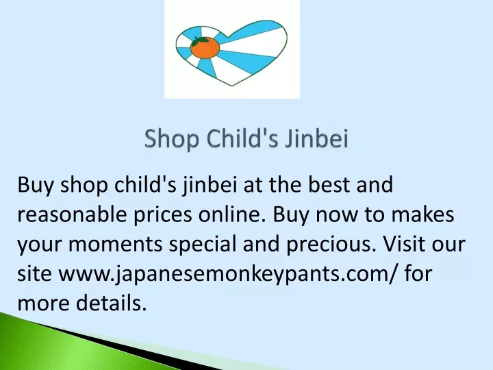 shop child s jinbei