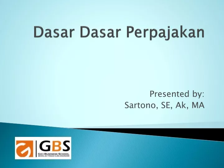 dasar dasar perpajakan