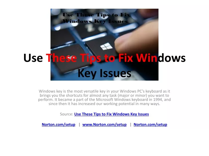 use these tips to fix win dows key issues