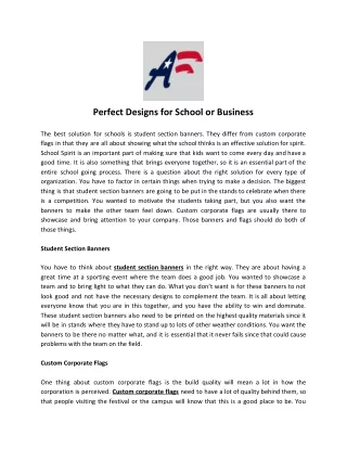 perfect designs for school or business
