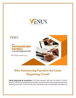 Why Outsourcing Payroll is the Latest Happening Trend?