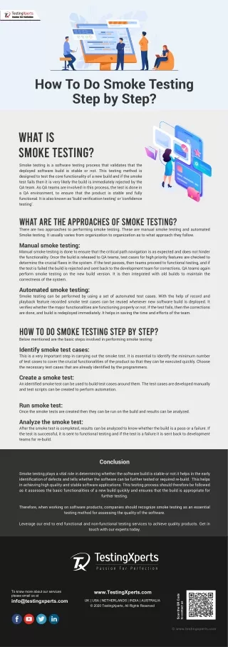 how to do smoke testing step by step