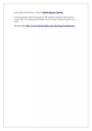 school app development custom mobile
