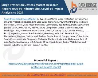 Surge Protection Devices Market-Research Report 2020 by Industry Size, Covid-19 Impact Analysis to 2027