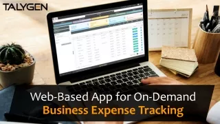 web based app for on demand business expense tracking