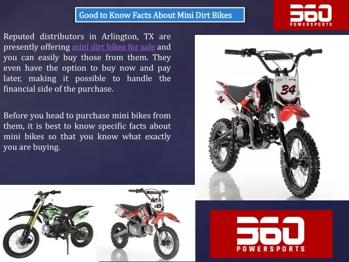 good to know facts about mini dirt bikes