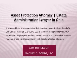 Asset Protection Attorney | Estate Administration Lawyer in Ohio