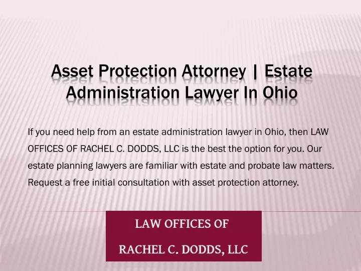 asset protection attorney estate administration lawyer in ohio