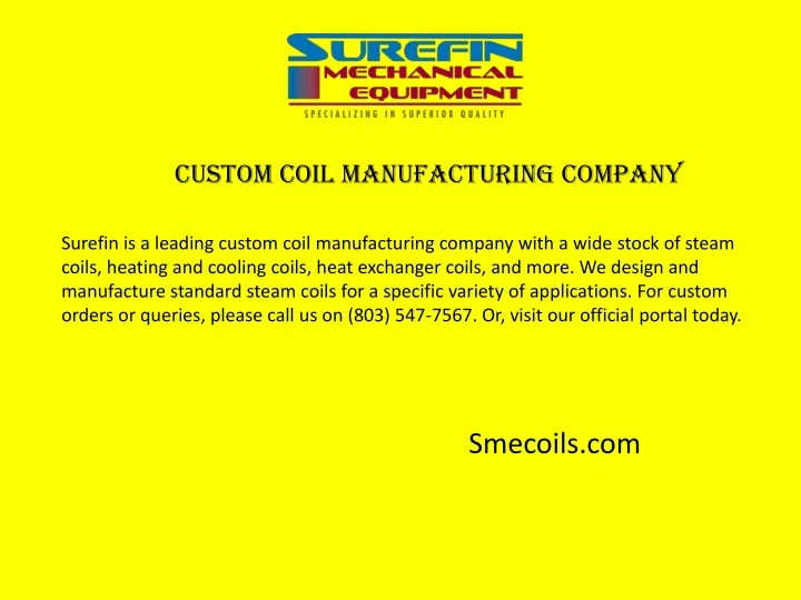custom coil manufacturing company