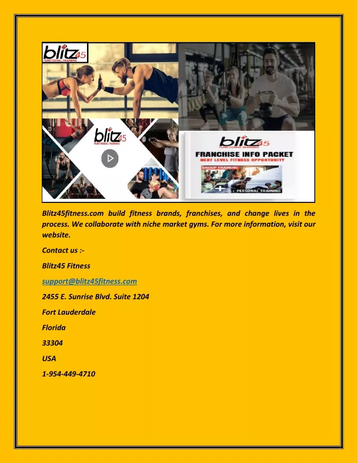 blitz45fitness com build fitness brands