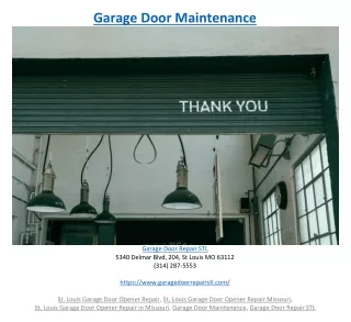 garage door maintenance