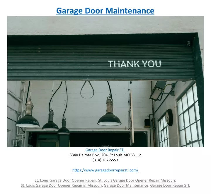 garage door maintenance