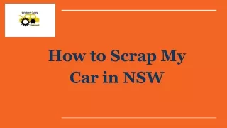 How to Scrap a Car in NSW