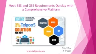 Meet BSS and OSS Requirements Quickly with a Comprehensive Platform