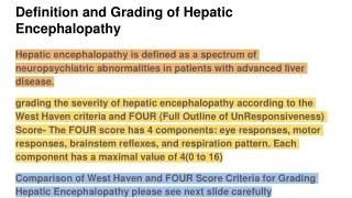 Hepatic  Encephalopathy