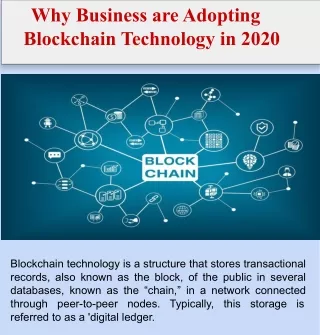 Why Business are Adopting Blockchain Technology in 2020