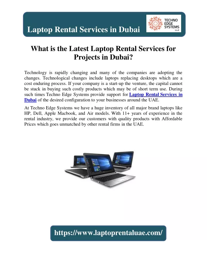 laptop rental services in dubai