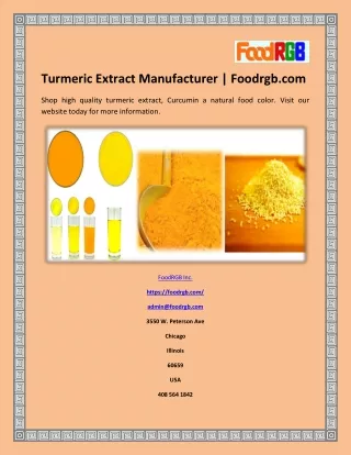 turmeric extract manufacturer foodrgb com