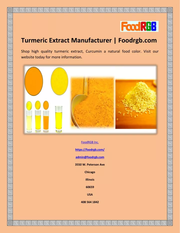 turmeric extract manufacturer foodrgb com