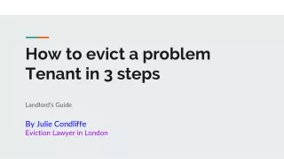 How to evict a tenant in London